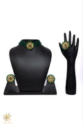 Nasra Jadau Choker Set With Finger Ring