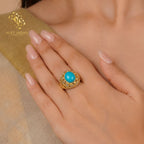 Real Firoza Jadau Finger Ring