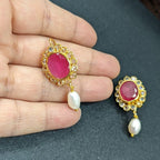 Damini Studs In Real pearls