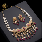 Fazeen Choker Jadau Jewellery Set In Ruby