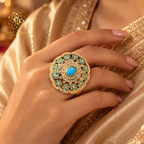 Karina Firoza Statement Finger Jadau Ring