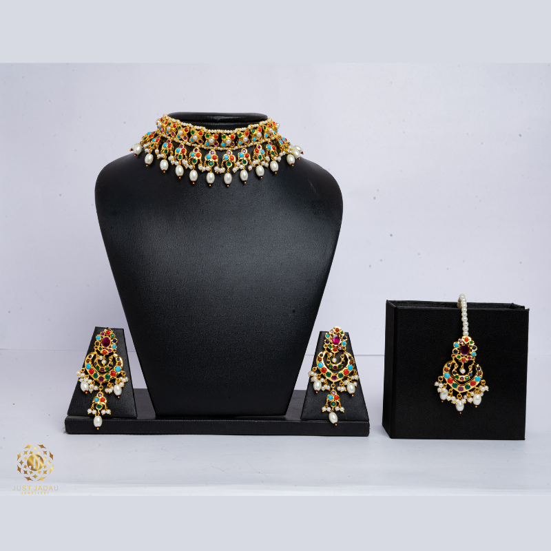 Mahira Bridal Set – Exquisite Jadau Bridal Jewellery Set | Buy Luxury Bridal Set Online