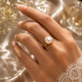 Real Pearls Jadau Finger Ring