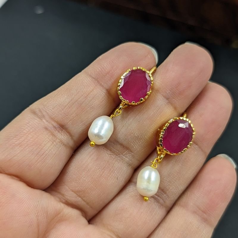 Bani Studs in Real Pearls