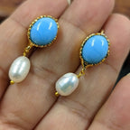 Bani Studs in Real Pearls