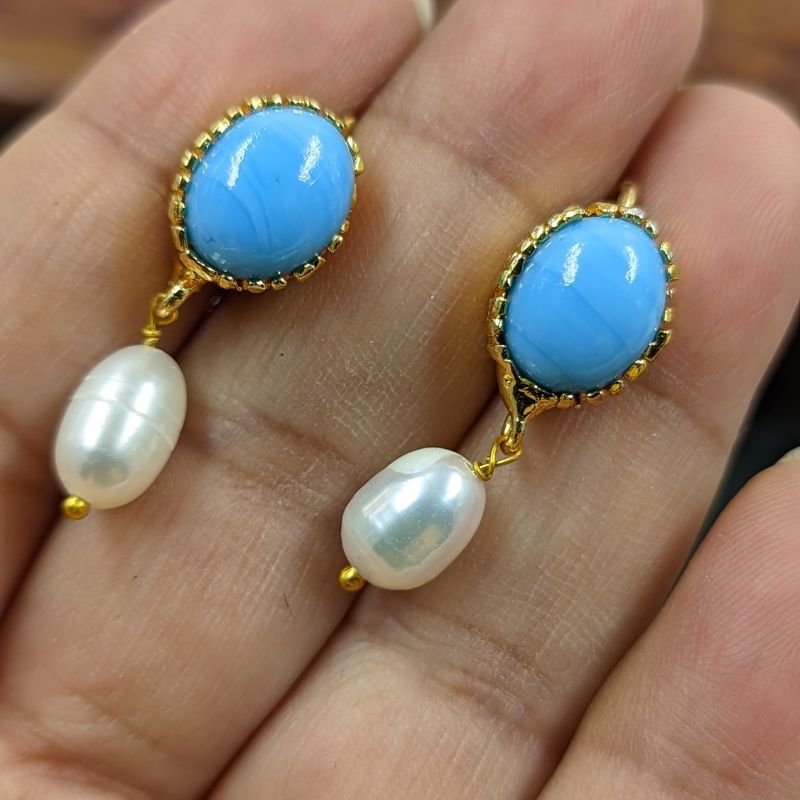 Bani Studs in Real Pearls