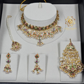 Yasmeen Jadau Bridal Jewellery Set In Navratan Stones