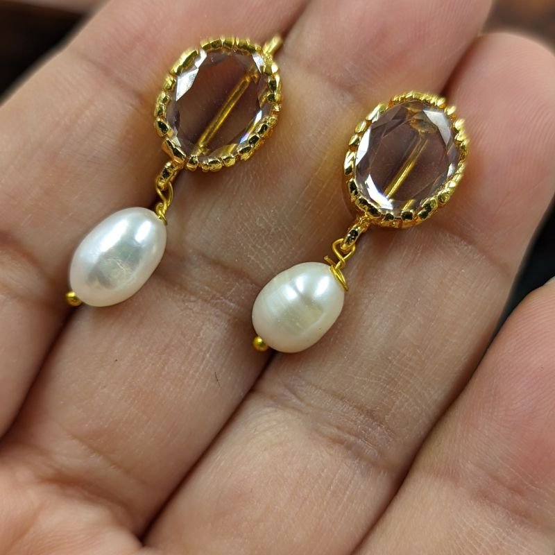 Bani Studs in Real Pearls