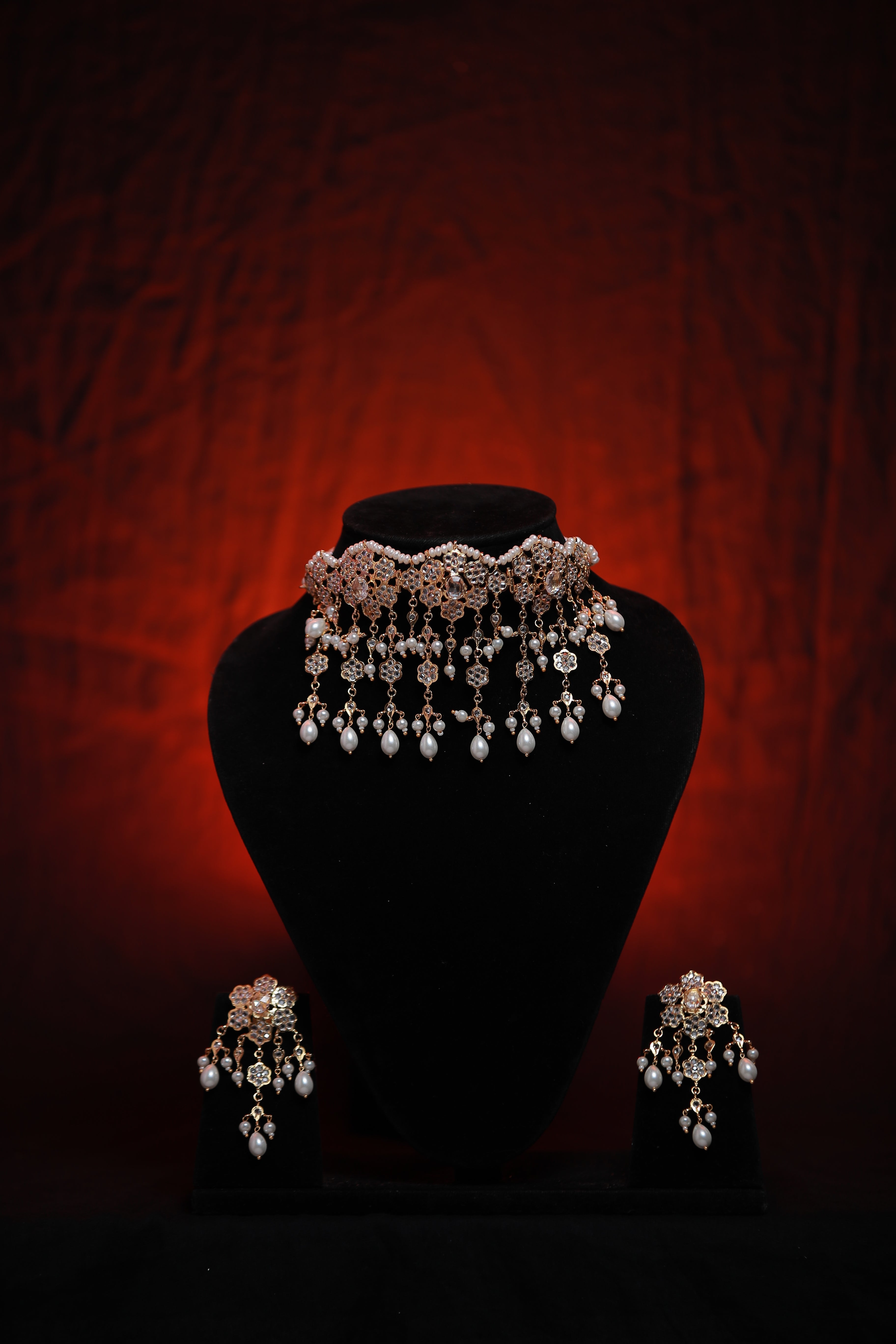 Fazeen Choker Jadau Jewellery Set In Polki