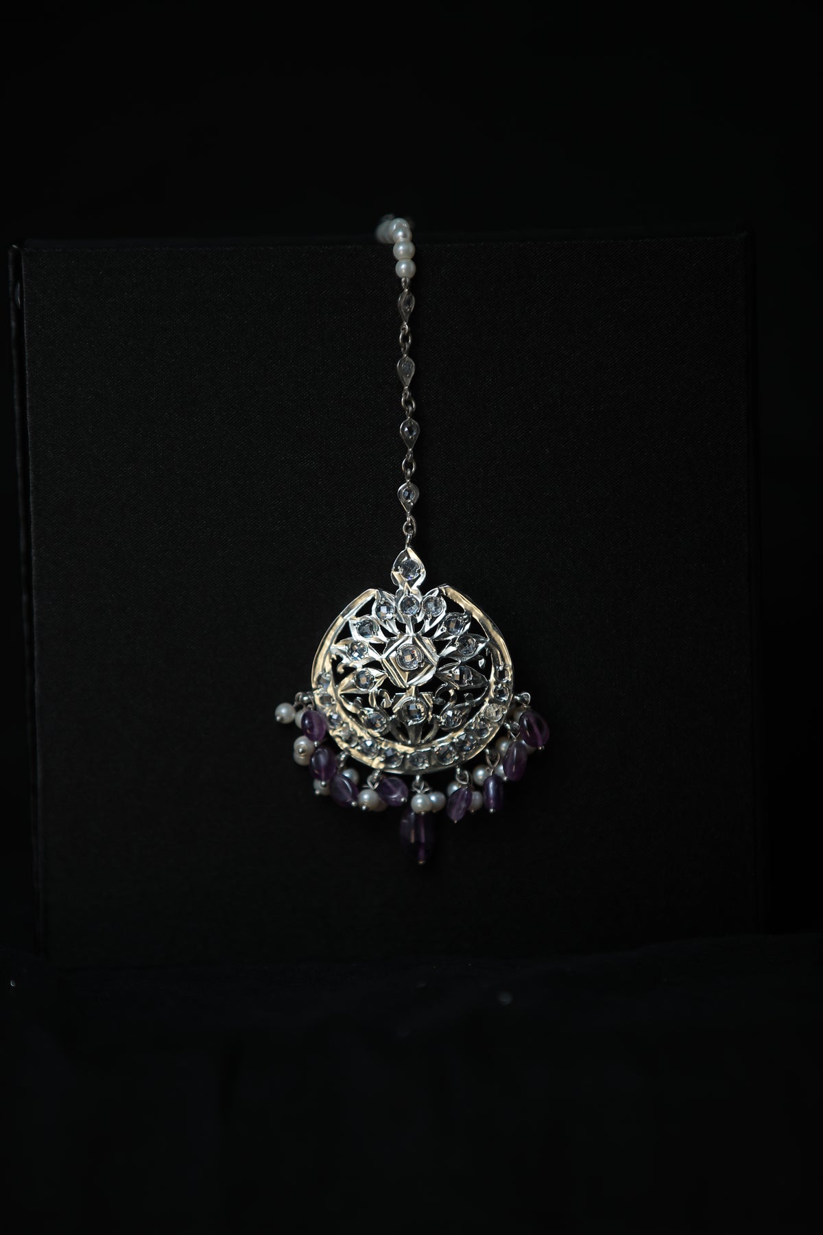 Jumaina Jadau Tika in Silver Amethyst