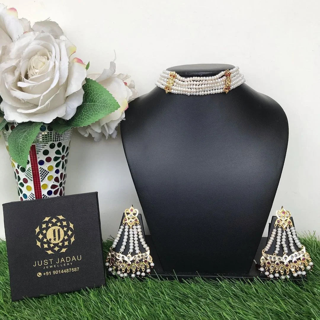 Aarisha Bridal Set in Real Pearls