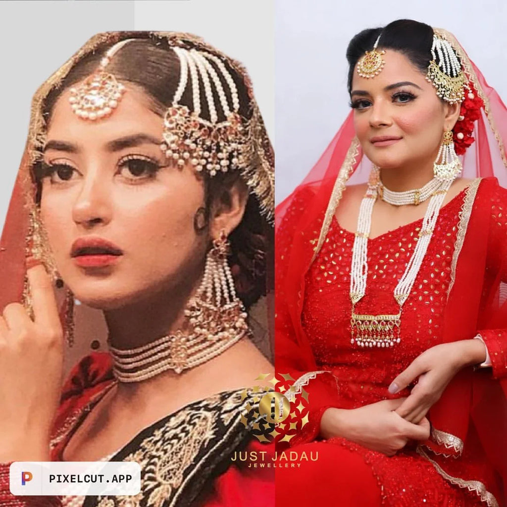 Aarisha Bridal Set in Real Pearls