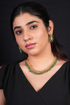 Abiha Necklace Set In Real Emerald