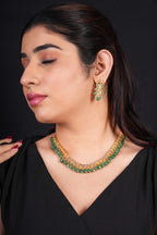 Abiha Necklace Set In Real Emerald
