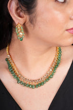 Abiha Necklace Set In Real Emerald