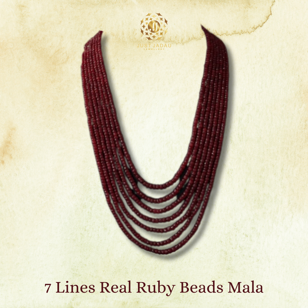 7 Line Real Ruby Beads Mala