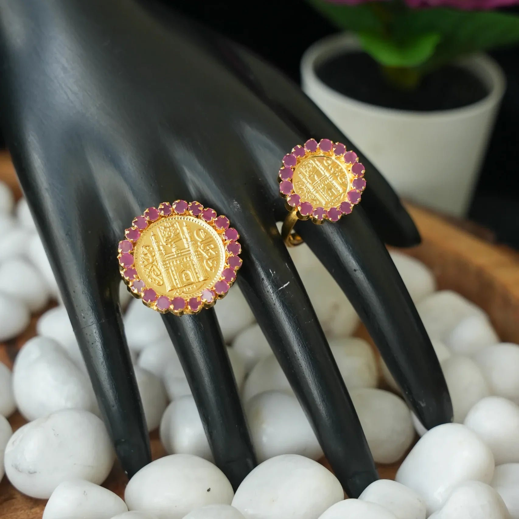 Adiba Big Ashrafi Finger Ring