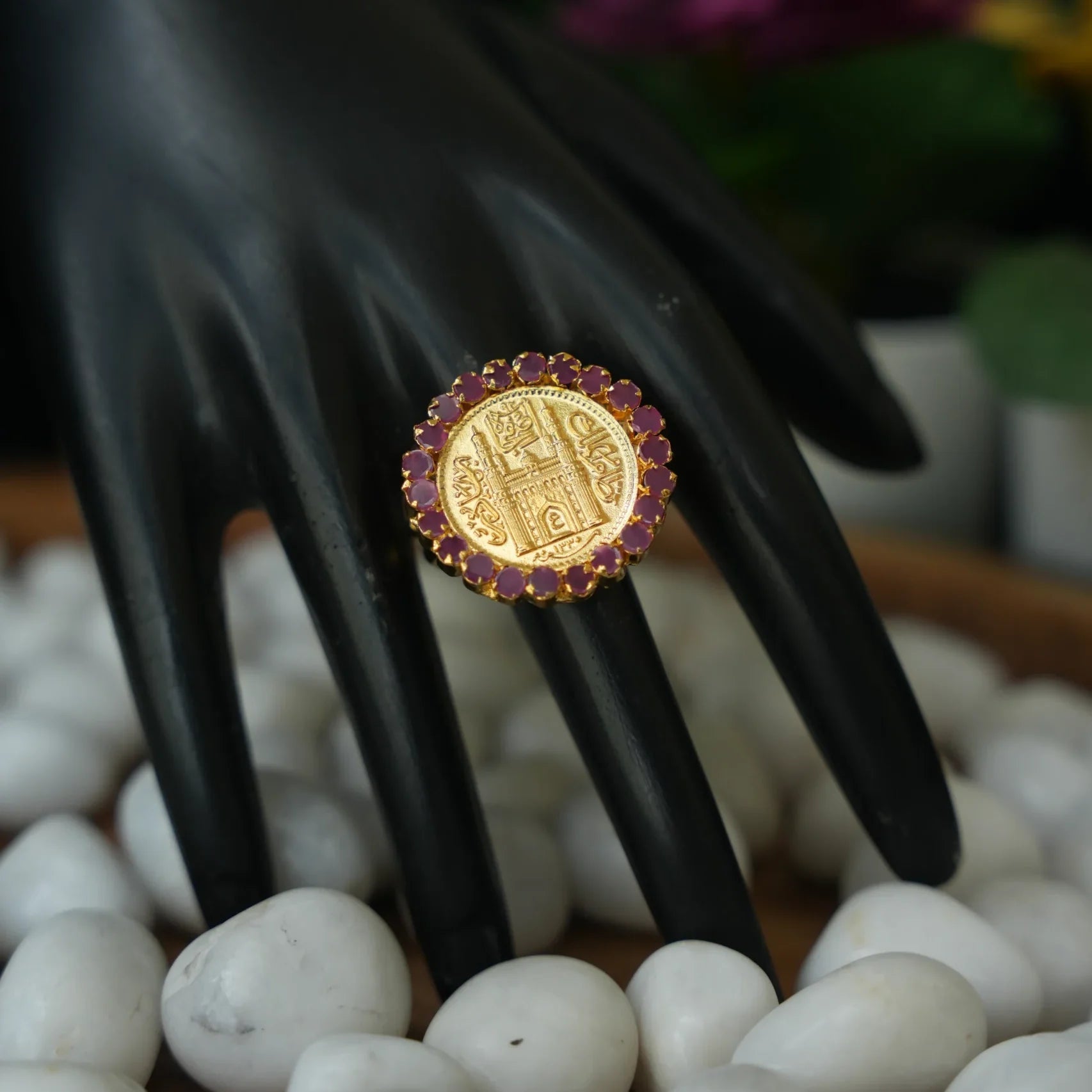 Adiba Big Ashrafi Finger Ring