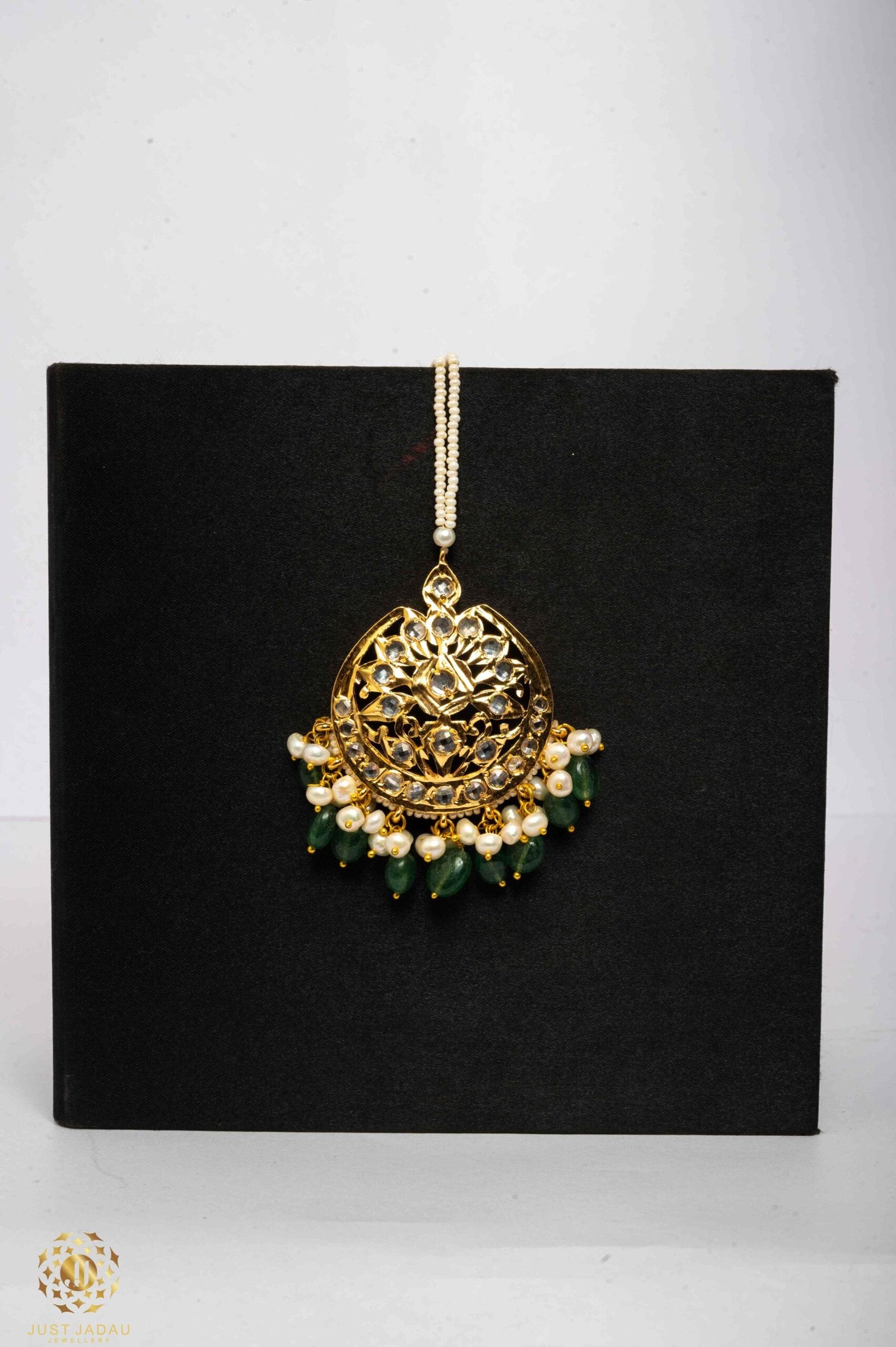 Aiza Bridal Set in Real Pearls n Real Emerald