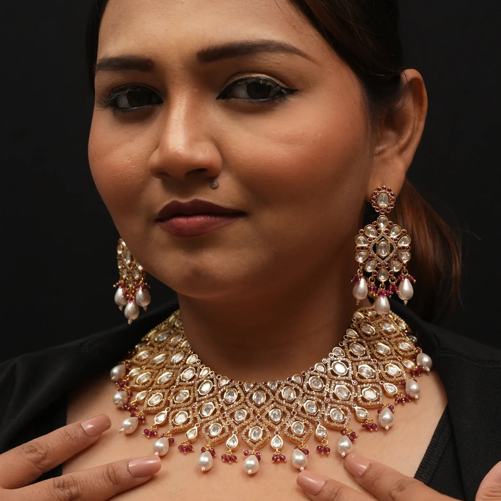 Amrita Bridal Set in Real Kundan