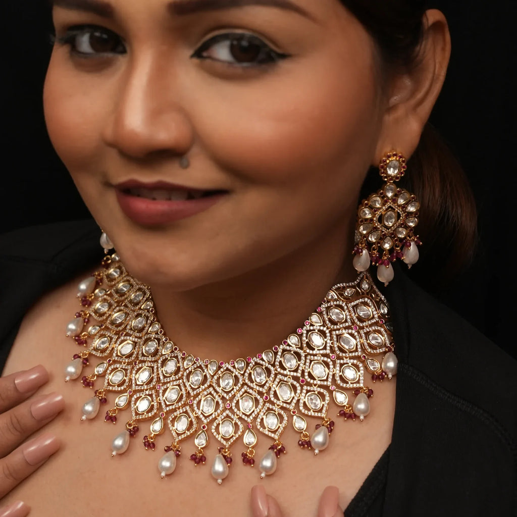 Amrita Bridal Set in Real Kundan