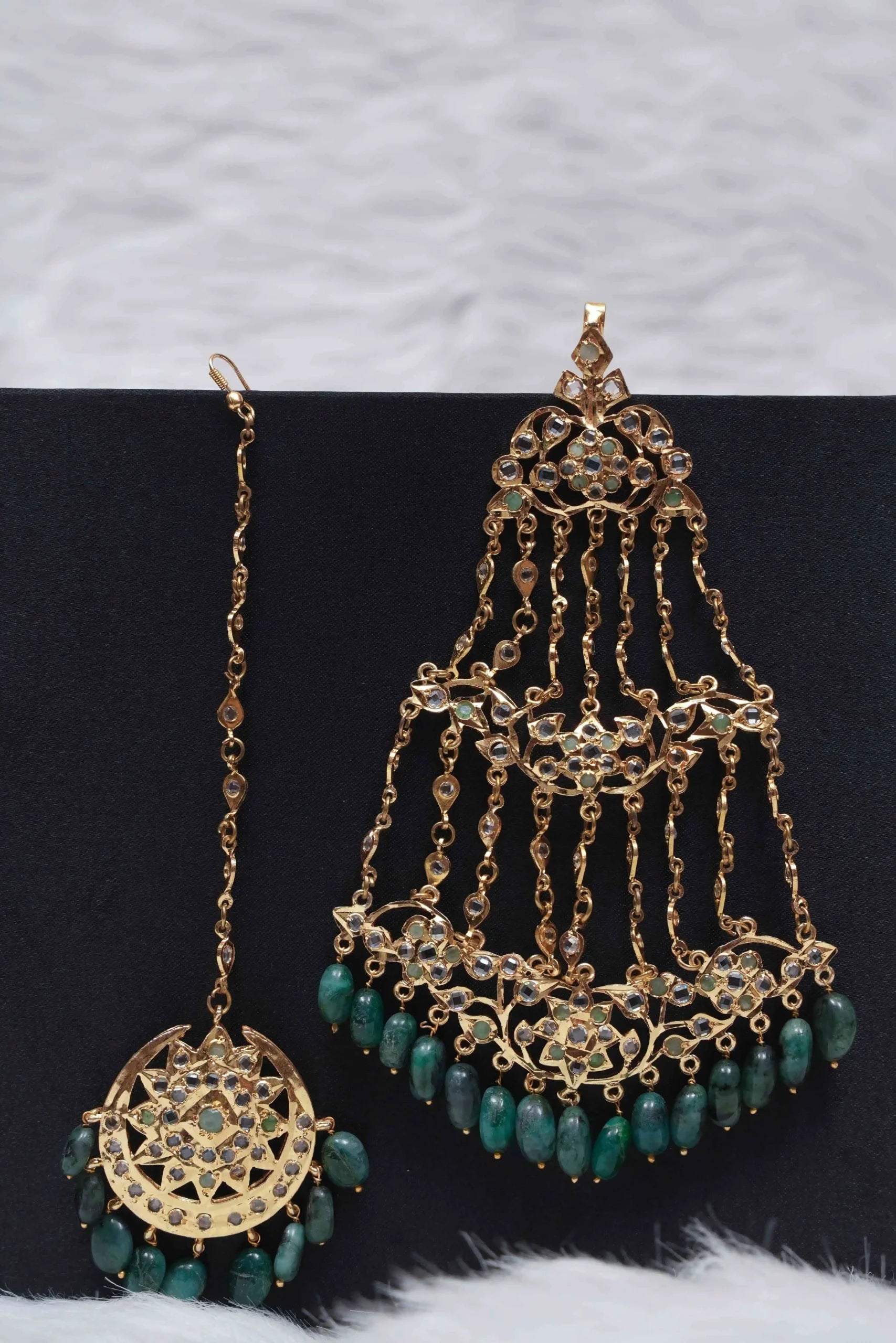 Andleep Bridal Set in Real Emerald