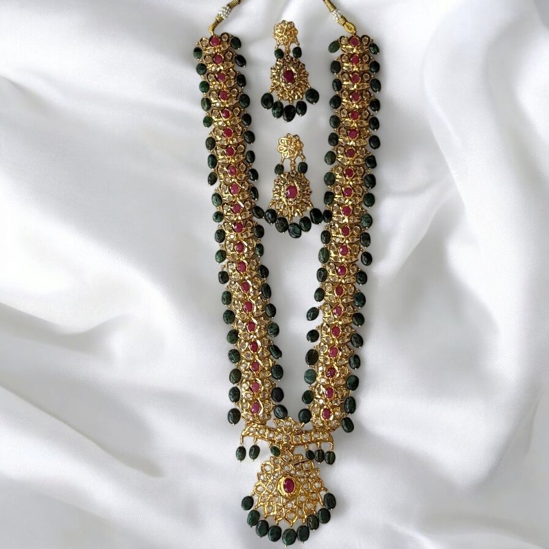 Asif Jahi Haar In Real Emerald and Real Ruby