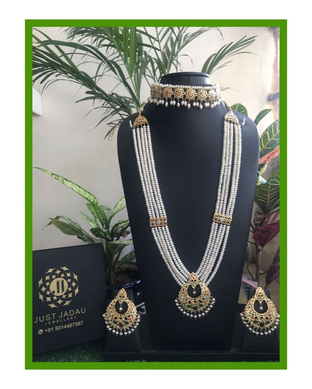 Bushra Bridal Set in Real Pearls