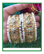 Bushra Bridal Set in Real Pearls