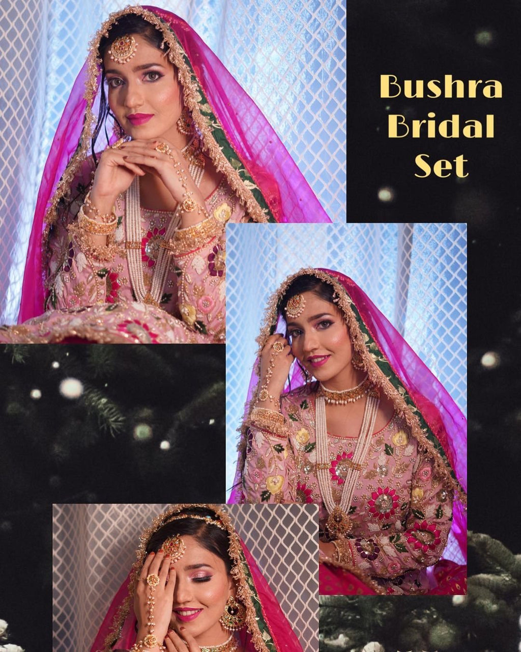 Bushra Bridal Set in Real Pearls