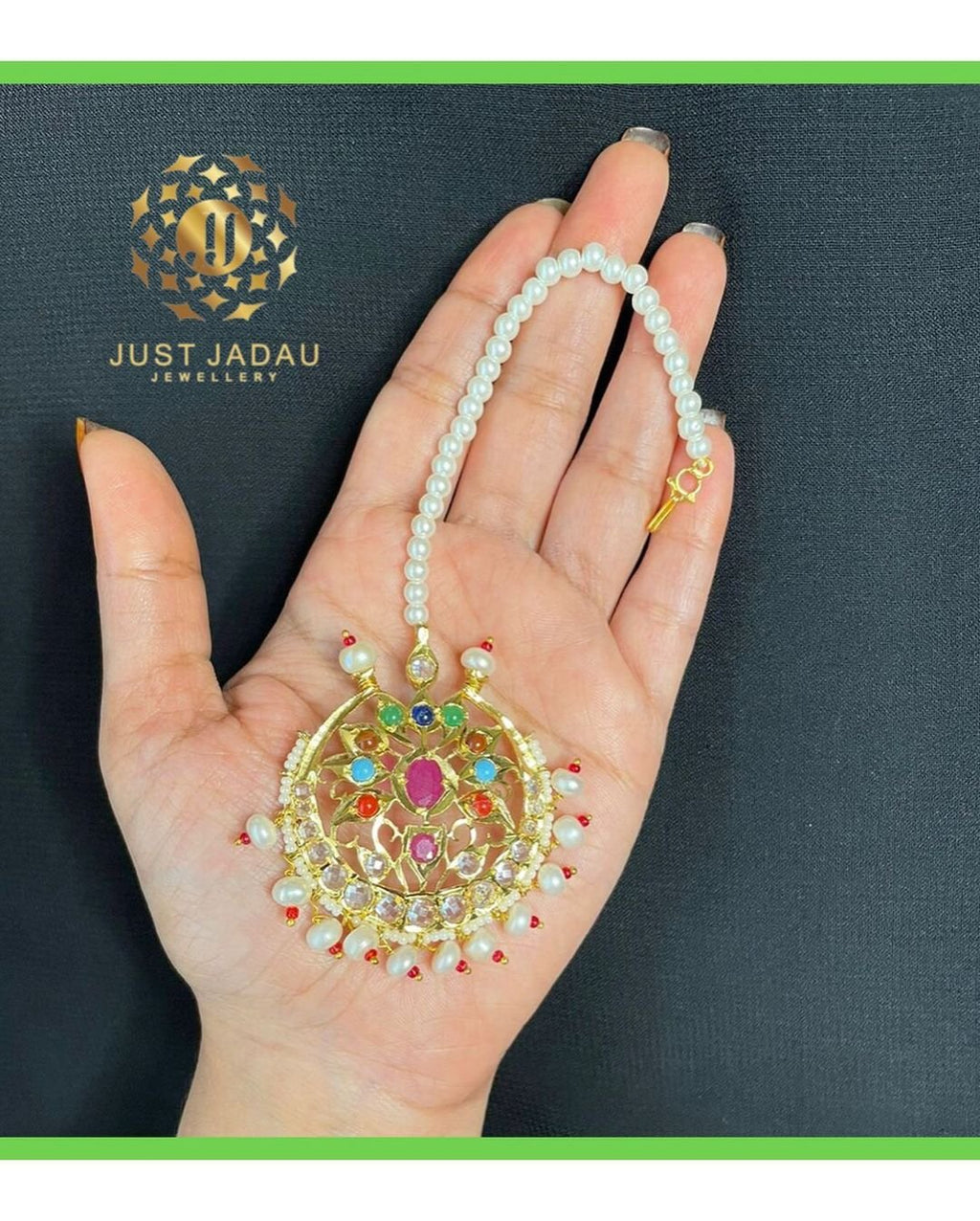 Bushra Bridal Set in Real Pearls