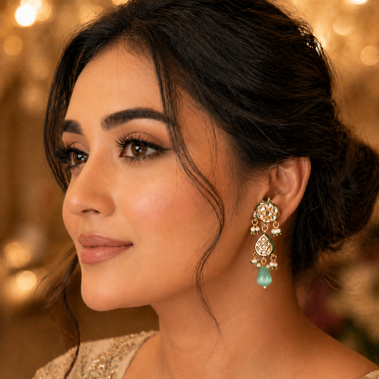 Chaya Kundan Studs