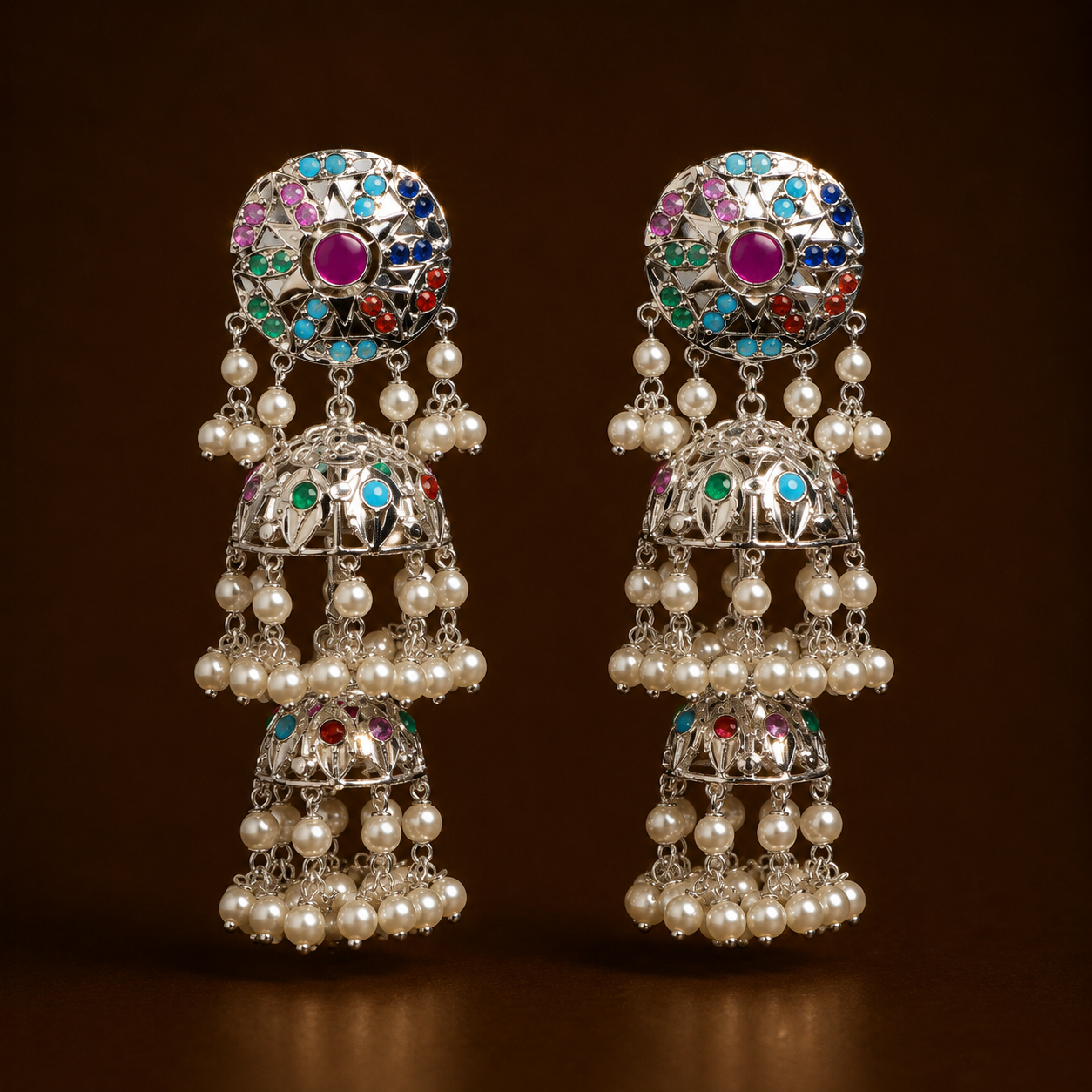 Masarrat Jhumki Silver