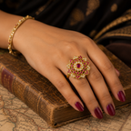 Neha Finger Ring Ruby