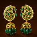 Saman jhumka emerald