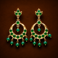 Simi Small Chandbali ( Emerald )