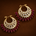 Sia Screw Chandbali In real ruby
