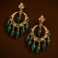 Aishan Chandbali with Real Emeralds