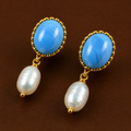 Bani Studs in Real Pearls