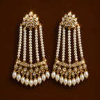 Mayel Jhumar Earrings (polki)