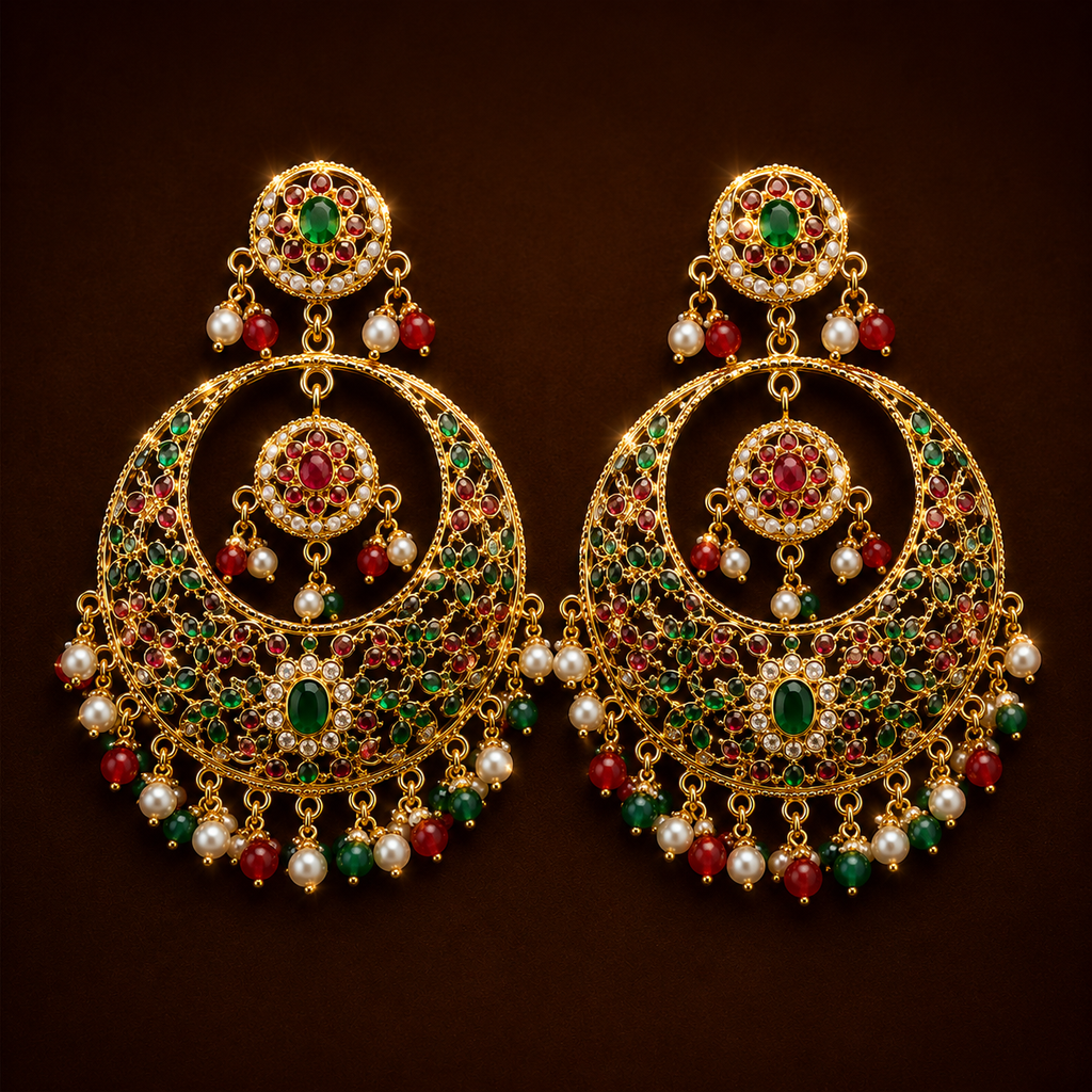 Hoorain Chandbali (Navratan)