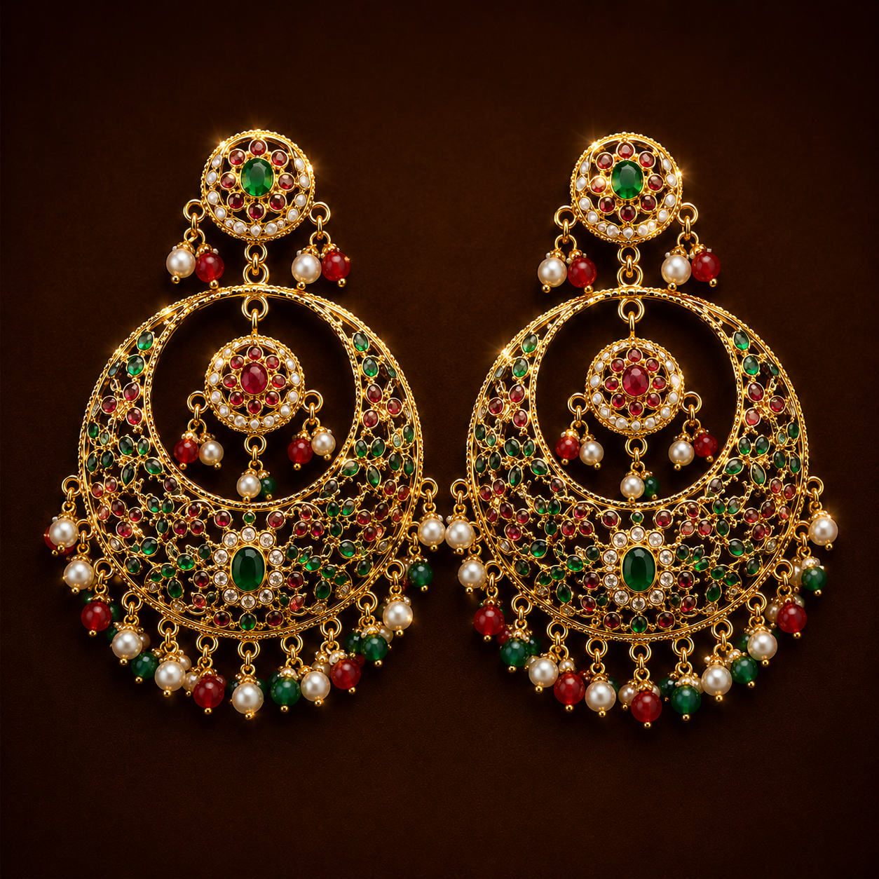Hoorain Chandbali (Navratan)