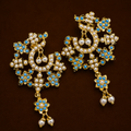 Aura Jadau Stud Earrings In Firoza
