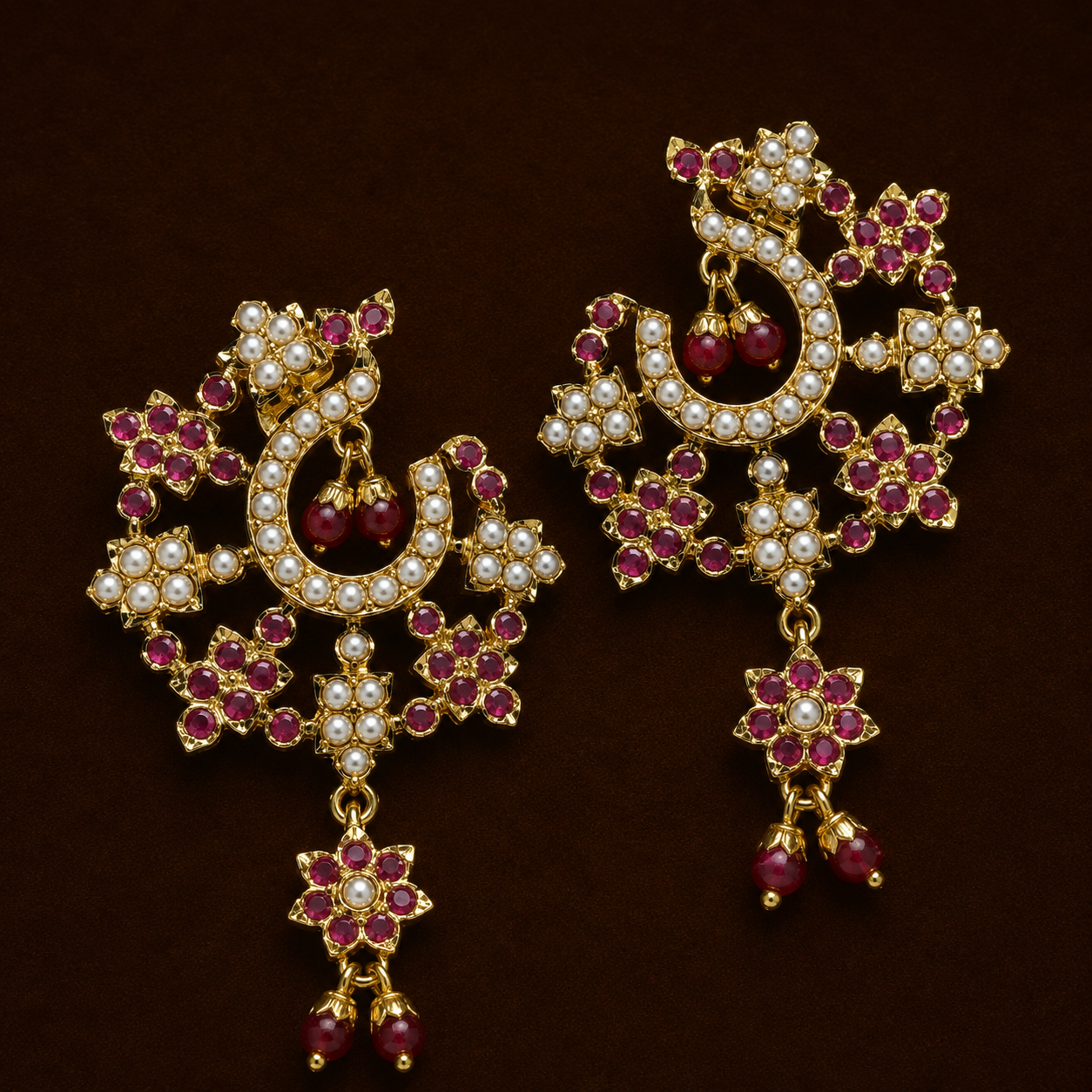 Aura Studs in Ruby
