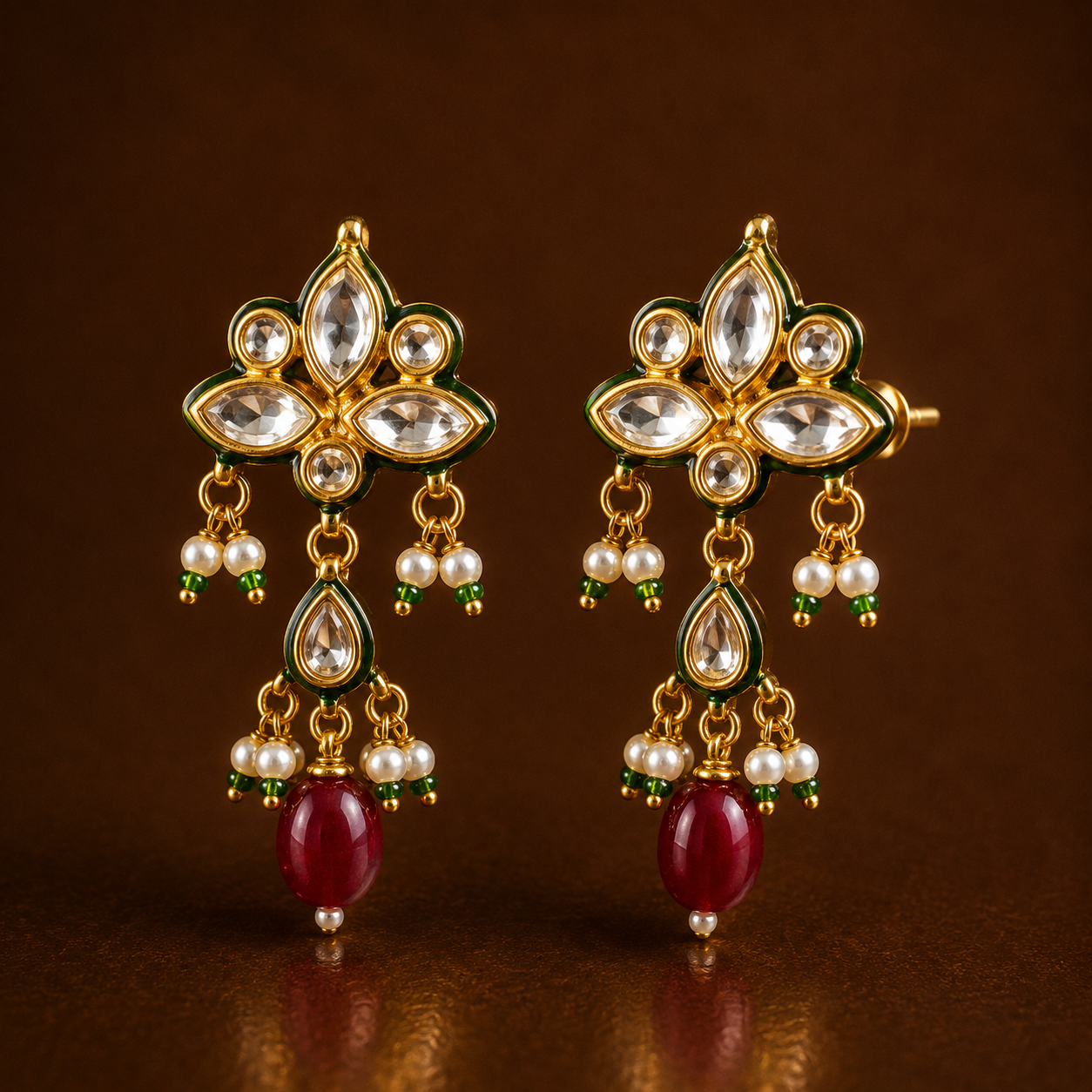 Pushpa Kundan Studs