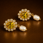 Damini Studs In Real pearls