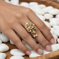 Amna Finger Ring navratan