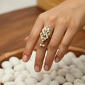 Amna Finger Ring Emerald
