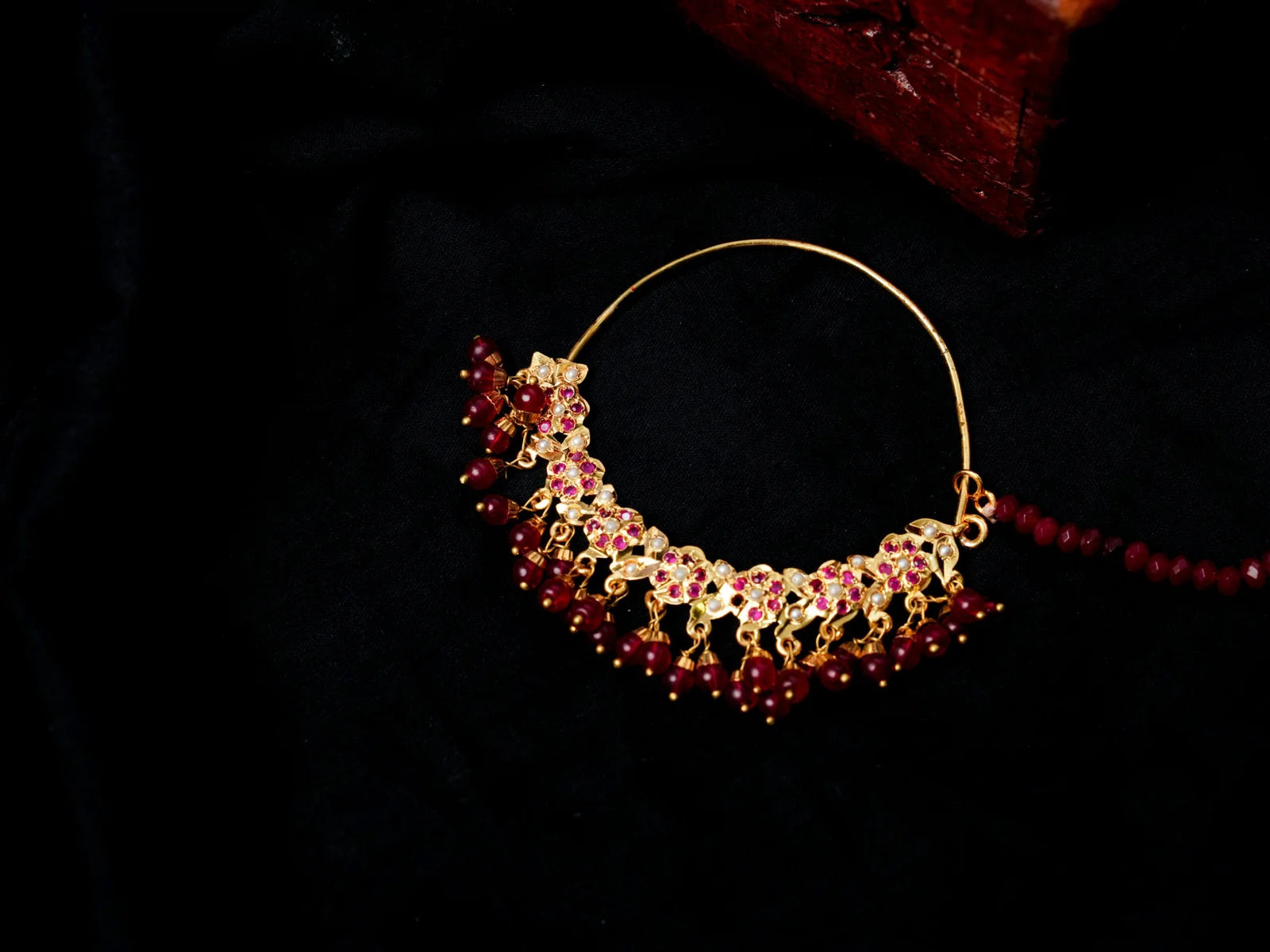 Heavy Bridal Nath – Latest Jadau Nose Ring Online | Traditional Royal Design