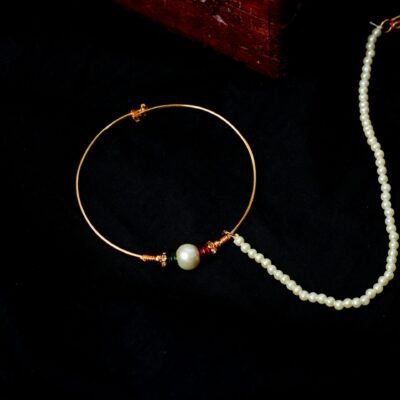 Delicate Nath Jadau – Luxury Finger Ring for Traditional Royal Look